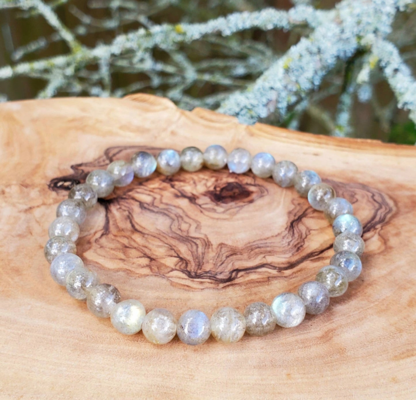 6mm labradorite mala bracelet