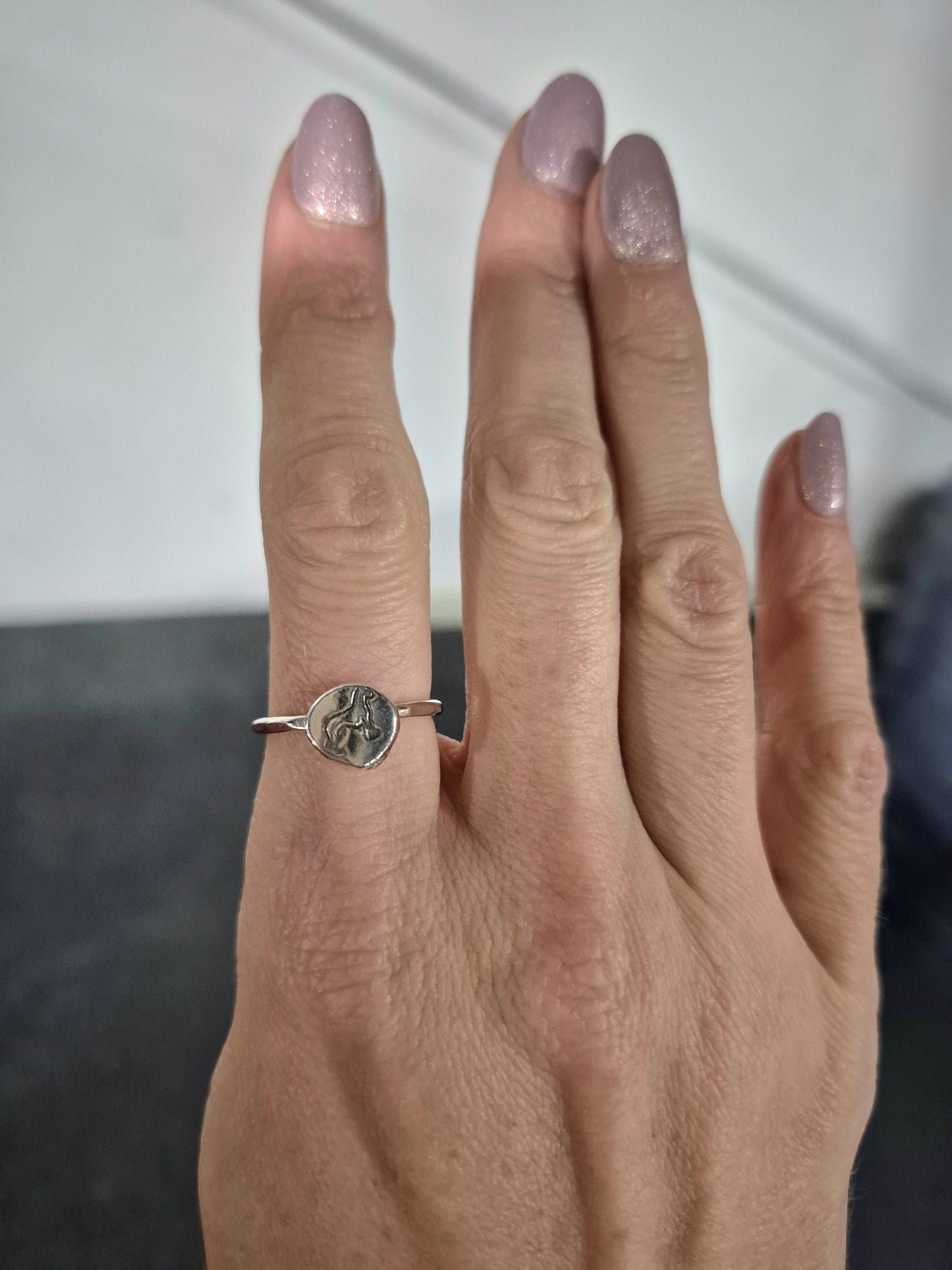 Sterling silver dog ring