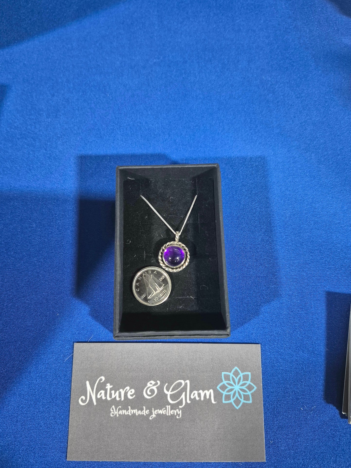 Handmade sterling amethyst necklace