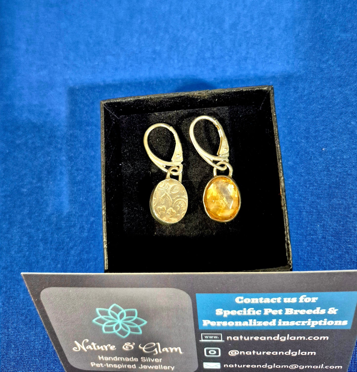 Faceted Citrine Dangle Earrings