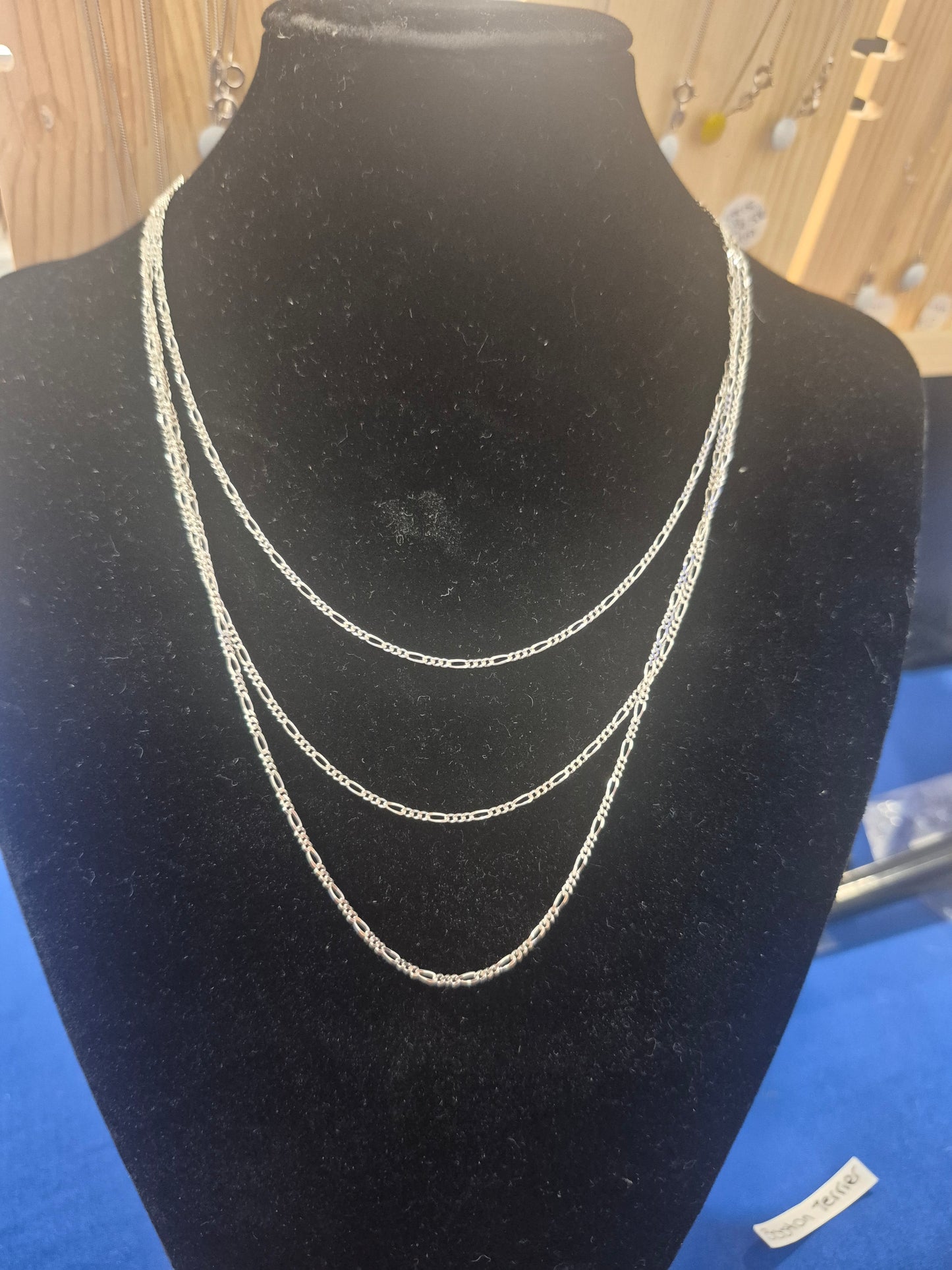 sterling silver figaro chain