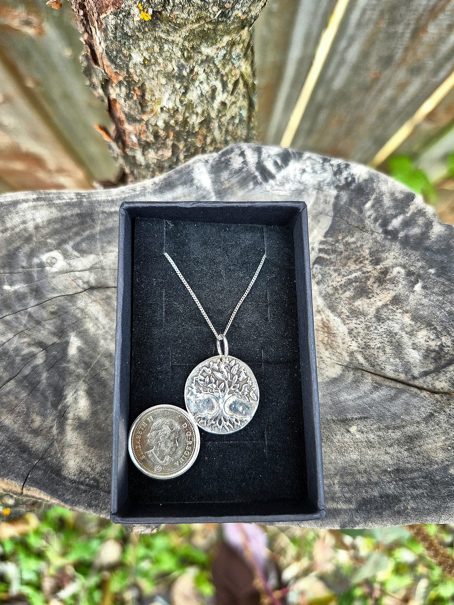 Fine Silver Tree of Life Wax Seal Necklace