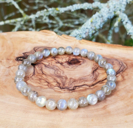 6mm labradorite mala bracelet