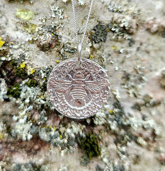Bee Fine Silver Necklace