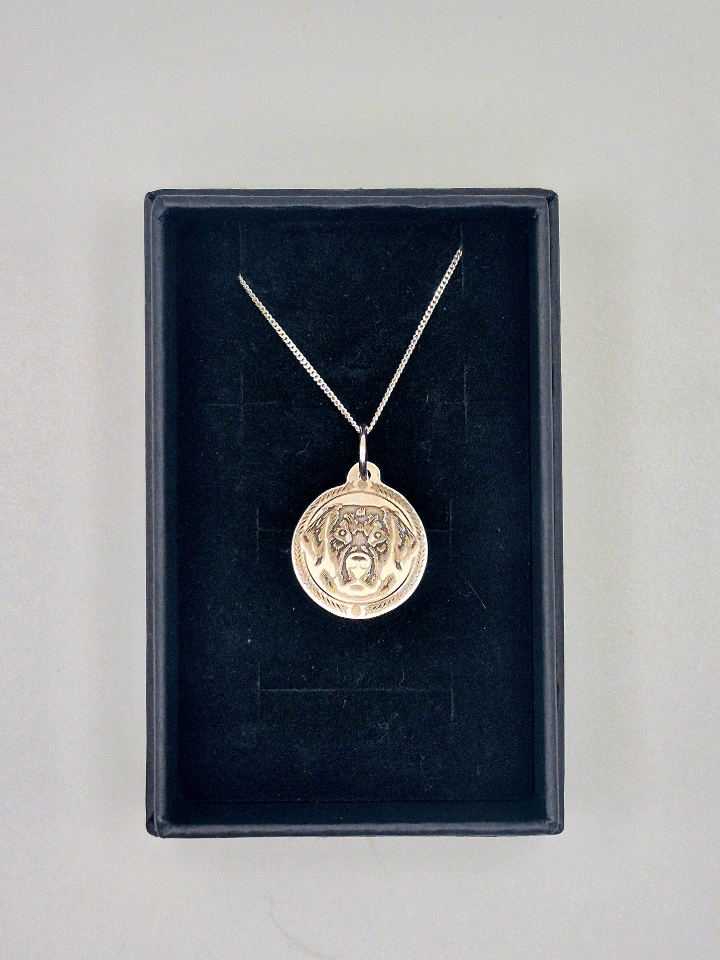 Sterling Silver labrador retriever Coin Necklace