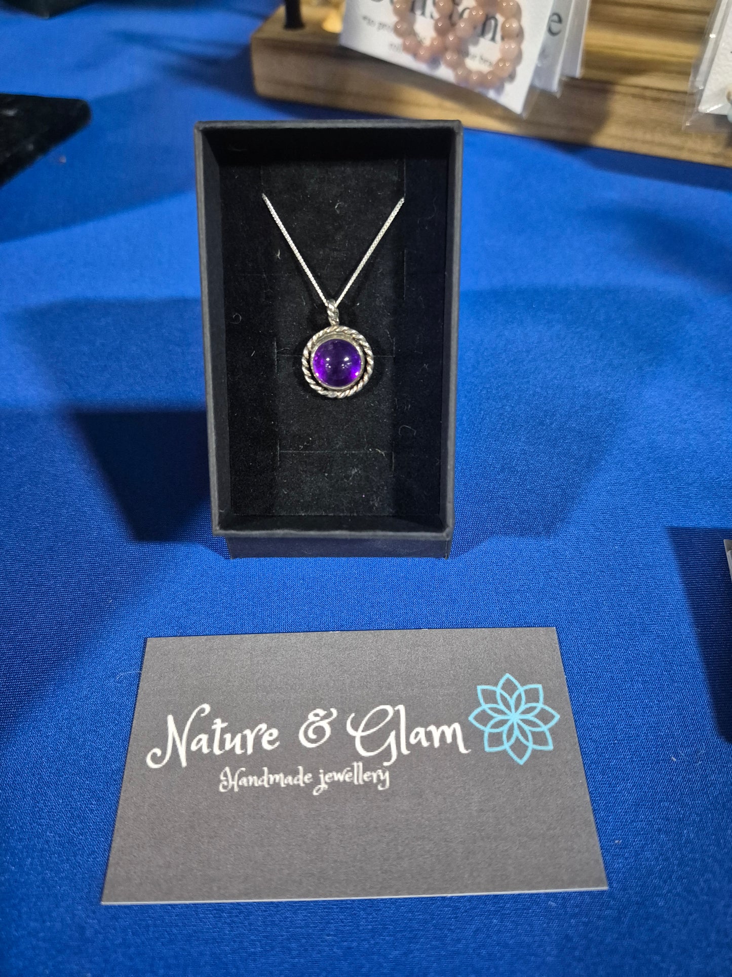 Handmade sterling amethyst necklace