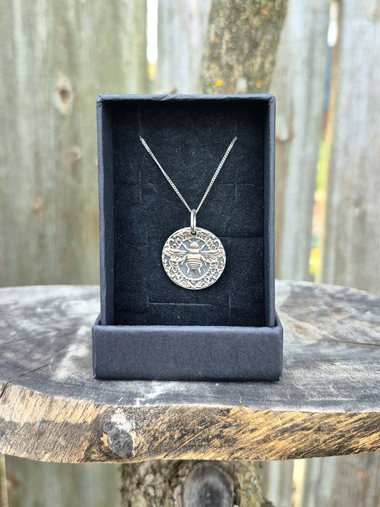 Bee Fine Silver Necklace