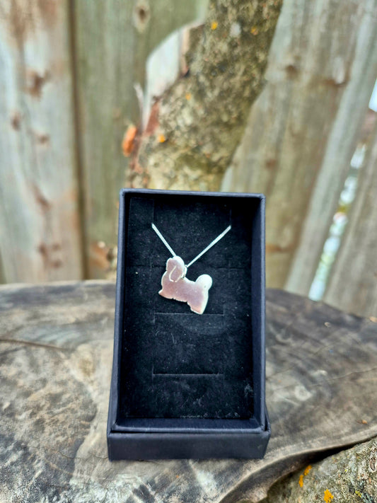 Shih Tzu/Lhaso Apso sterling silver pendant