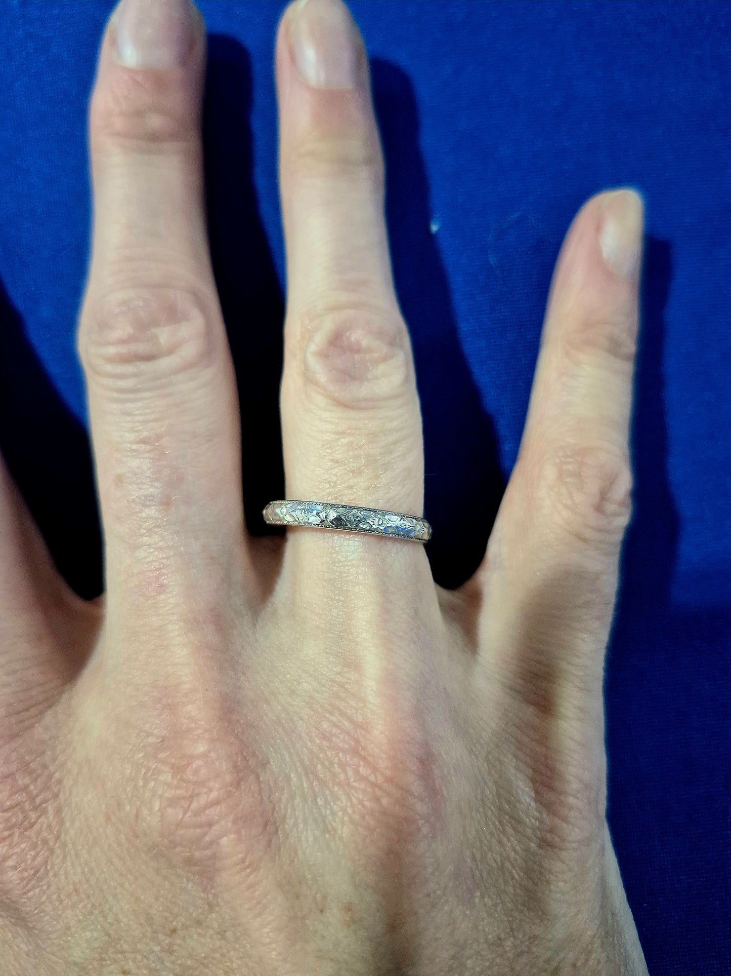 Handmade sterling silver larimar ring