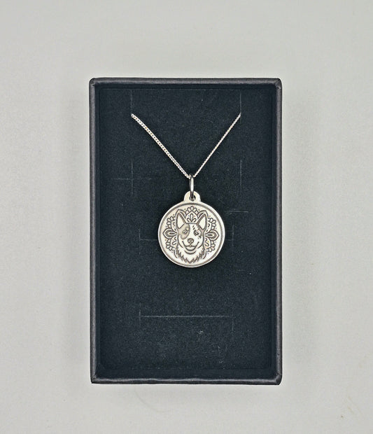 Sterling Silver Australian Cattle Dog Coin Necklace