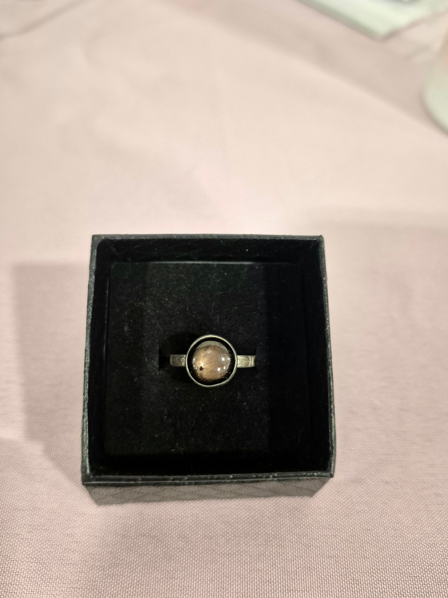 Ziwaldi Golden Sapphire silver ring with fancy band