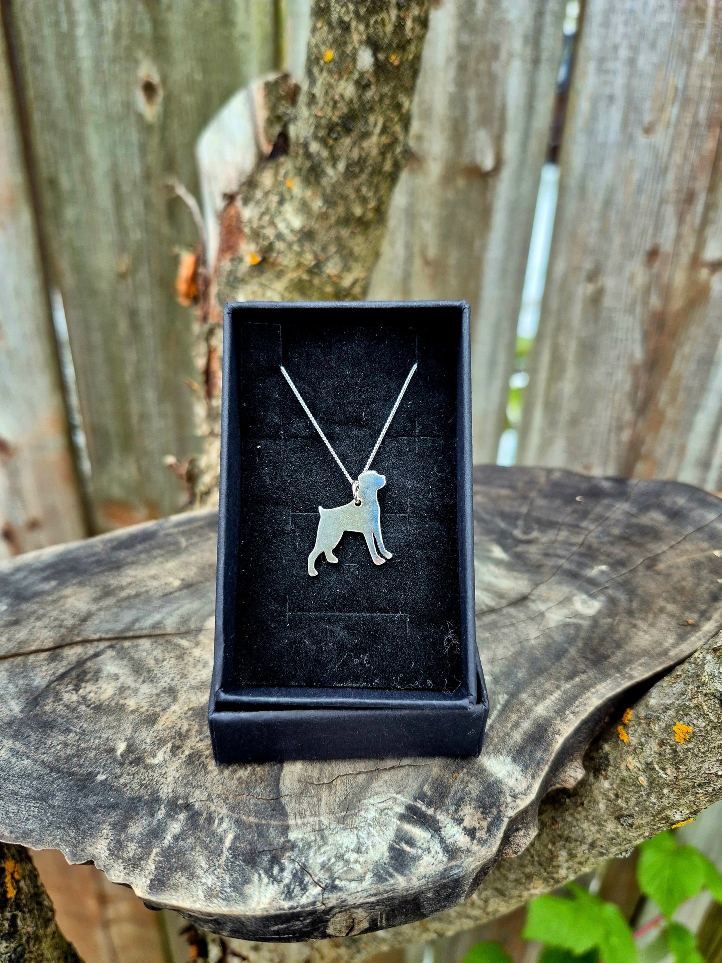 Boxer sterling silver pendant
