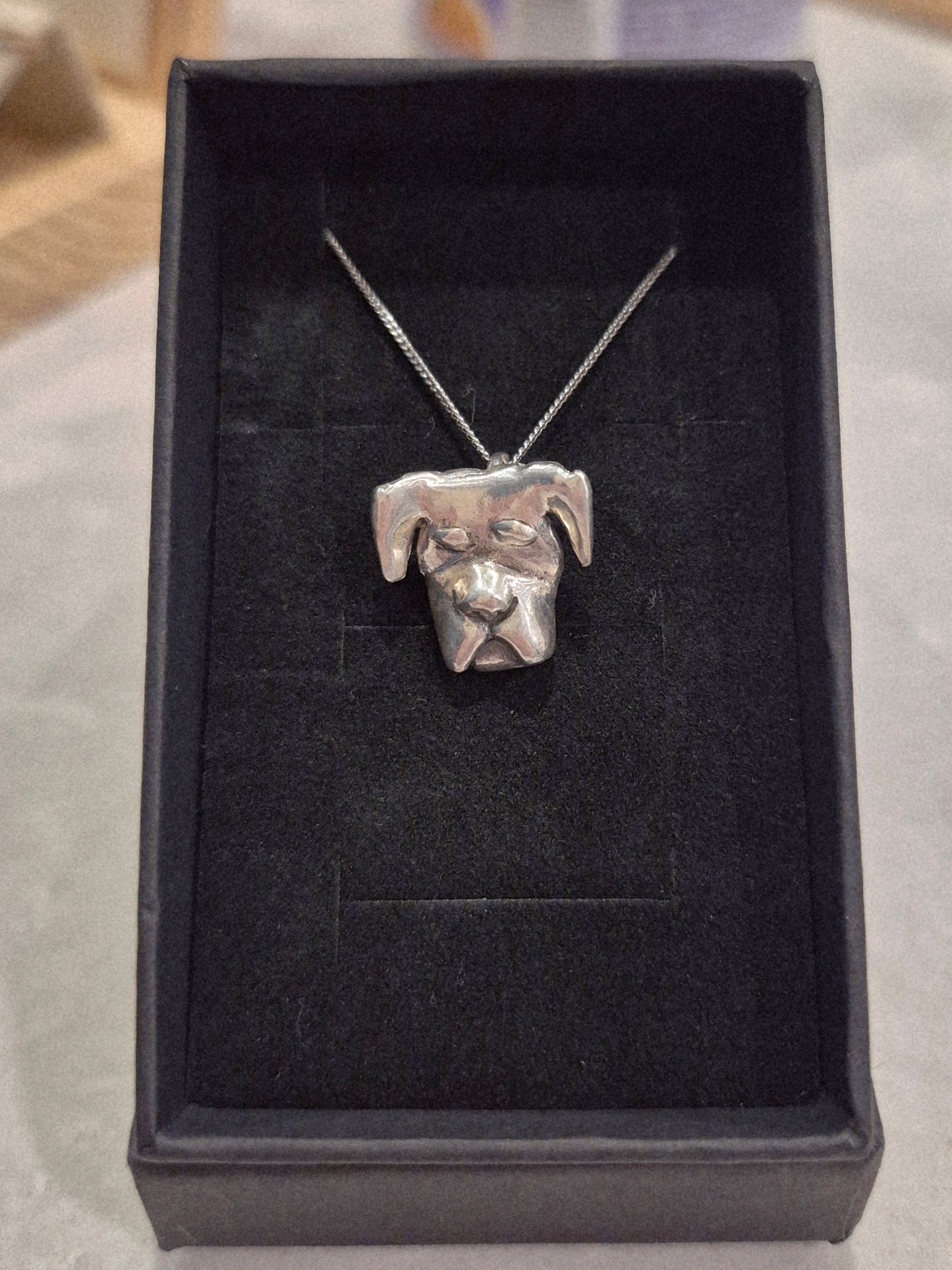 sterling silver Boxer pendant