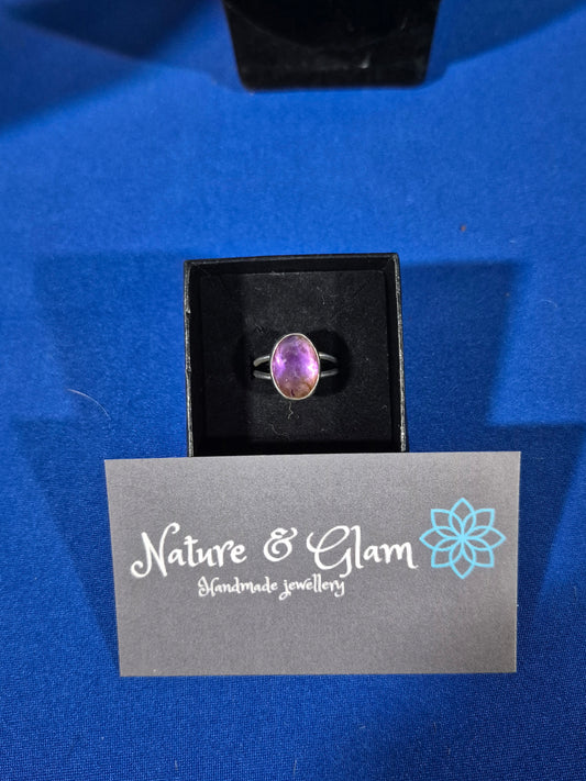 Amethyst and Mother of pearl ring