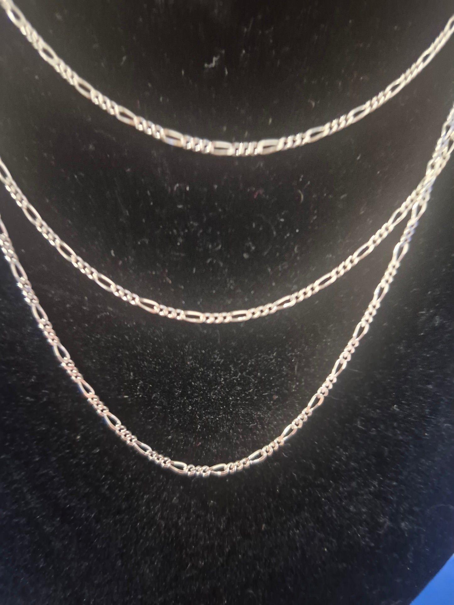 sterling silver figaro chain
