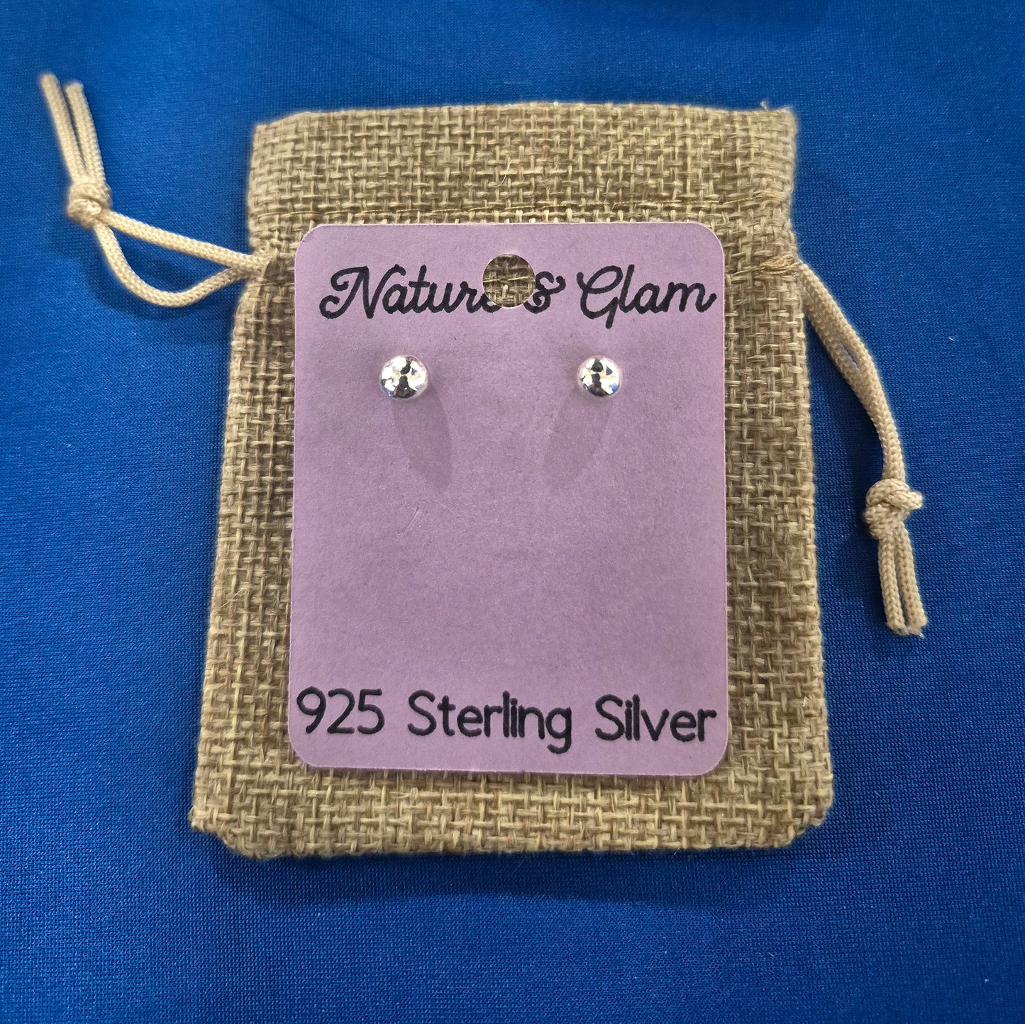 small sterling silver nug studs