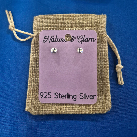 small sterling silver nug studs