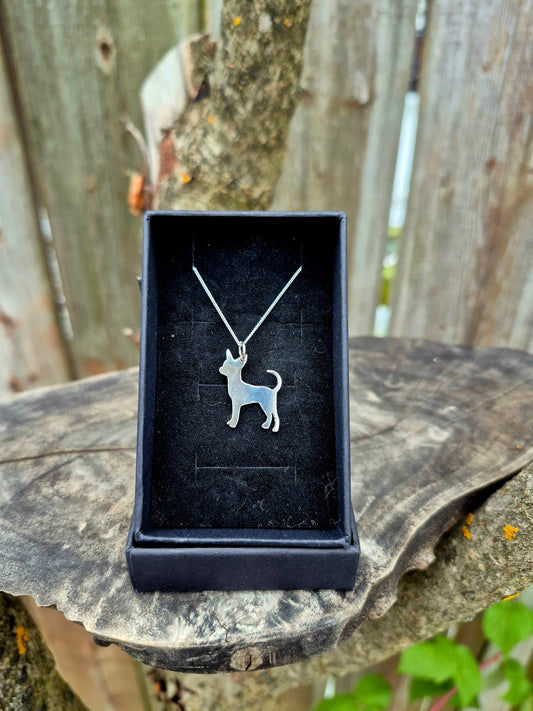 Chihuahua sterling silver pendant
